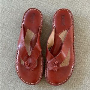 Born Women's Red Leather Sandals